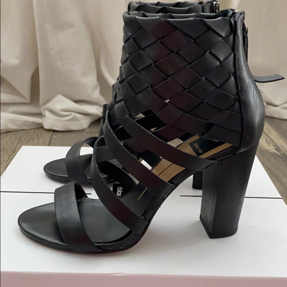 SOLD!!! DOLCE VITA - Nakita black leather heel 7.5 - Picture 2 of 10